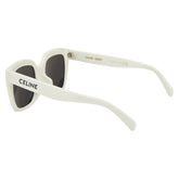 セリーヌ ロゴ サングラス CL40198F ホワイト プラスチック レディース CELINE 【中古】